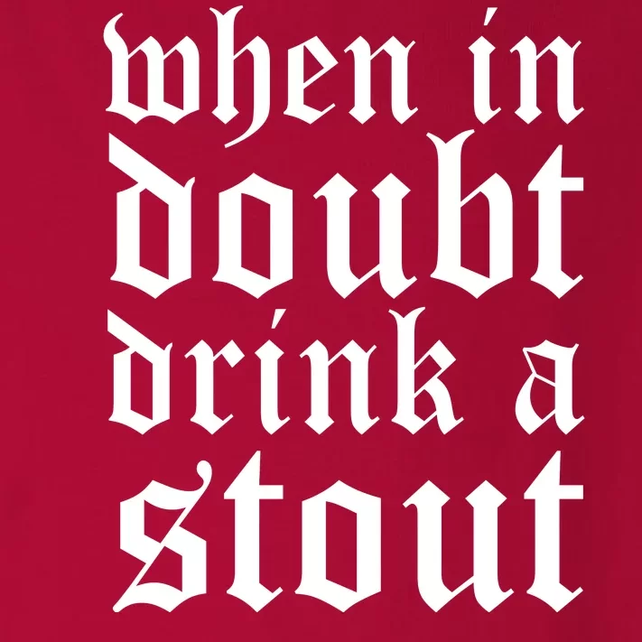 When In Doubt Drink A Stout Oktoberfest Funny Toddler Long Sleeve Shirt