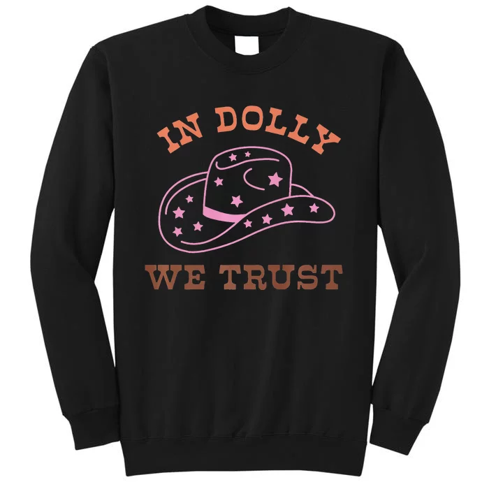 Western In Dolly We Trust Funny Cow Howdy Yeehaw Rodeo Sweatshirt