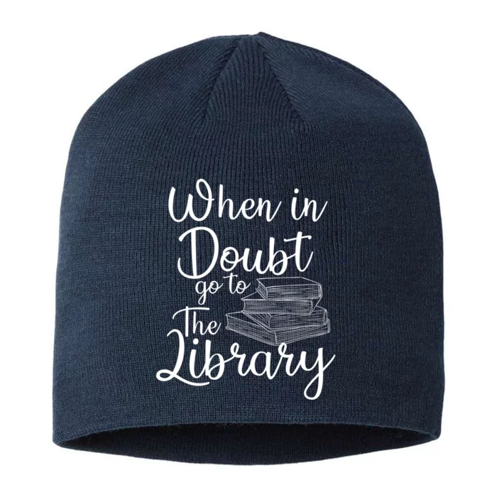 When In Doubt Go To The Library For Readers , Bookworm 8 1/2in Sustainable Knit Beanie