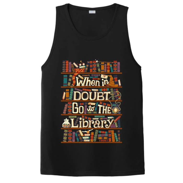 When In Doubt Go To The Library For Lovers Book Performance Tank