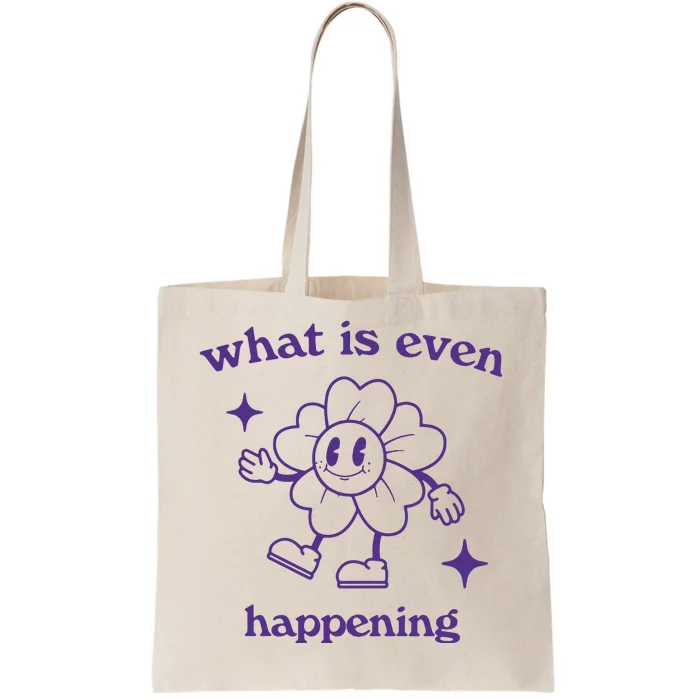 What Is Even Happening Retro Cartoon Tote Bag