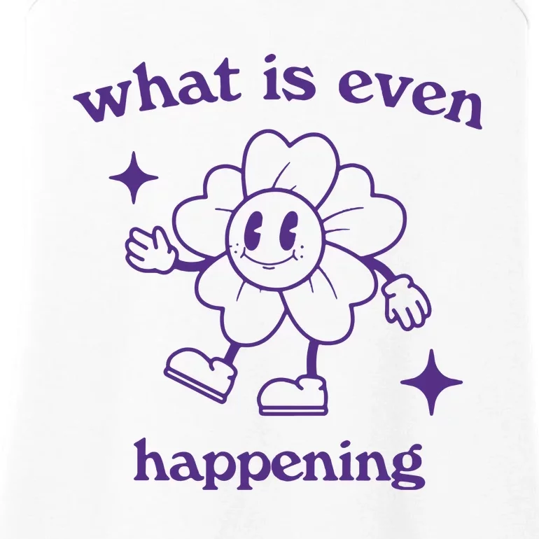 What Is Even Happening Retro Cartoon Ladies Essential Tank