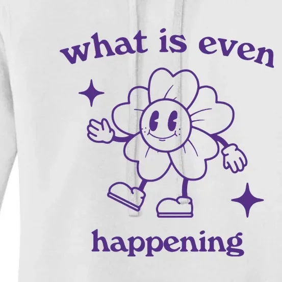 What Is Even Happening Retro Cartoon Women's Pullover Hoodie