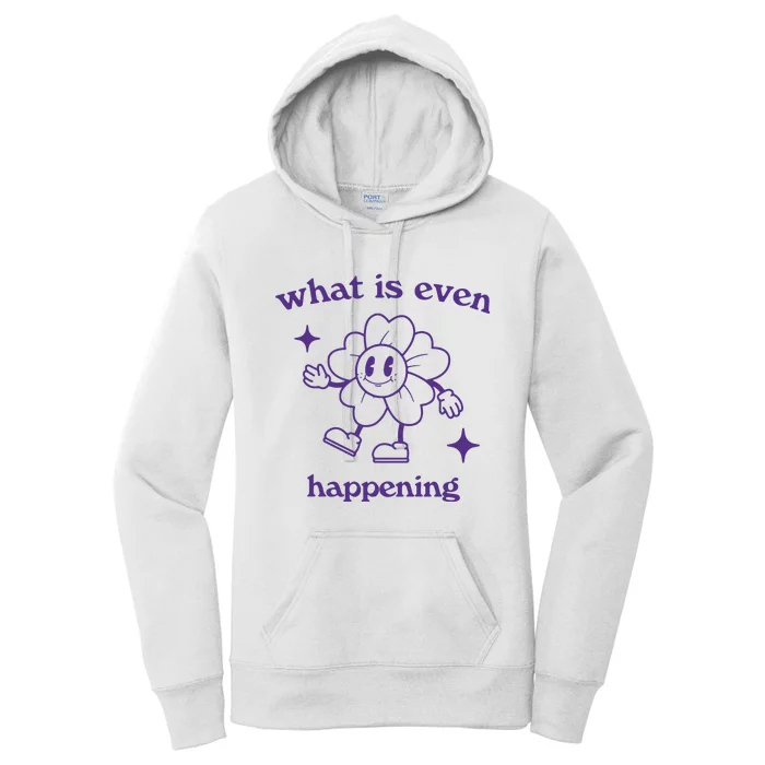 What Is Even Happening Retro Cartoon Women's Pullover Hoodie