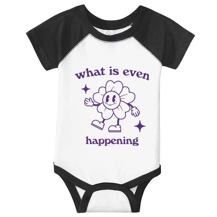 What Is Even Happening Retro Cartoon Infant Baby Jersey Bodysuit