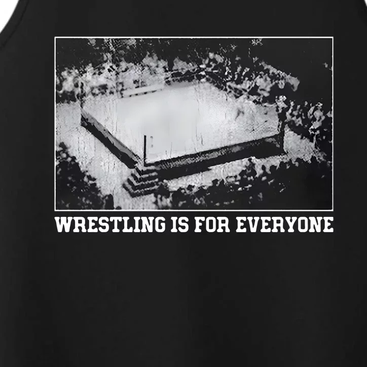 Wrestling Is For Everyone No Space For Racism Sexism Fascism Performance Tank