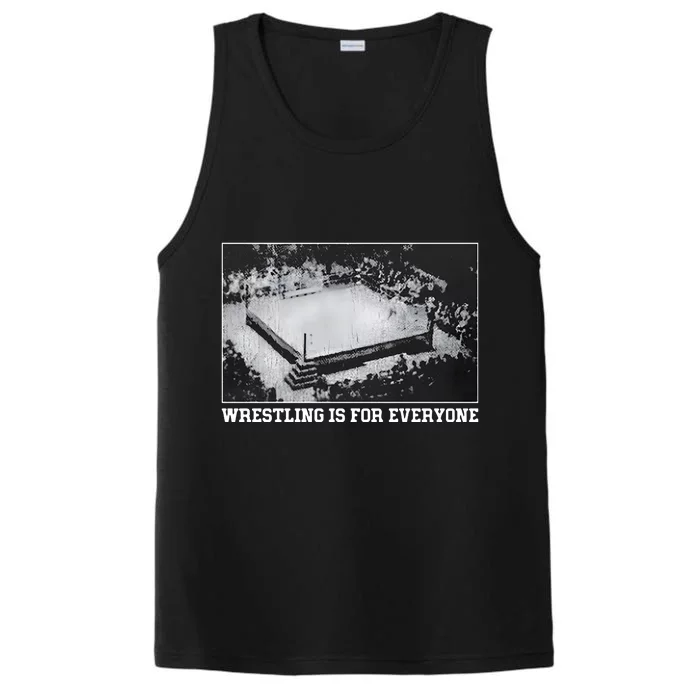 Wrestling Is For Everyone No Space For Racism Sexism Fascism Performance Tank