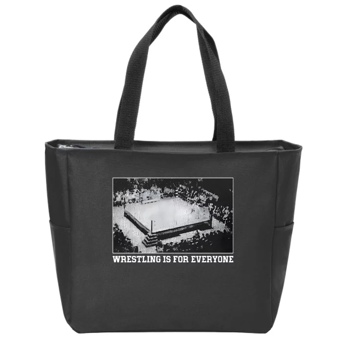 Wrestling Is For Everyone No Space For Racism Sexism Fascism Zip Tote Bag