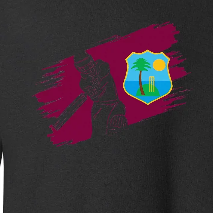 West Indies Flag West Indies Cricket Fan Player Coach Toddler Sweatshirt