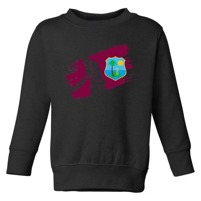 West Indies Flag West Indies Cricket Fan Player Coach Toddler Sweatshirt