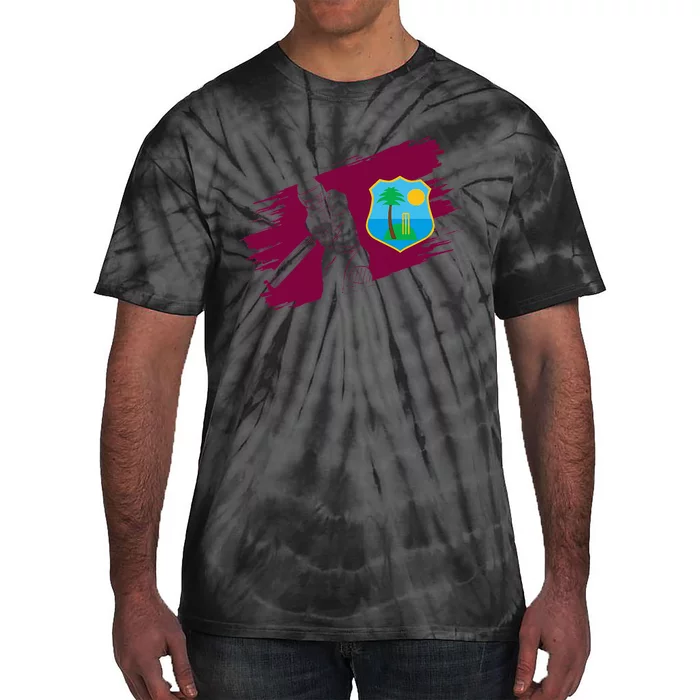 West Indies Flag West Indies Cricket Fan Player Coach Tie-Dye T-Shirt