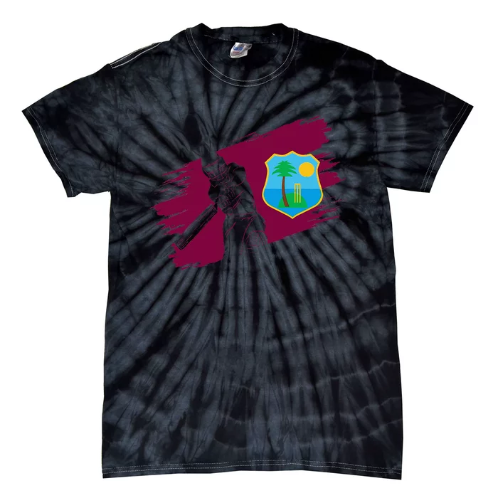 West Indies Flag West Indies Cricket Fan Player Coach Tie-Dye T-Shirt