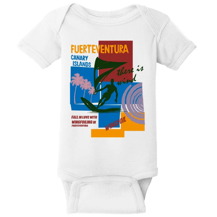 Wingfoil In Fuerteventura Spain Baby Bodysuit