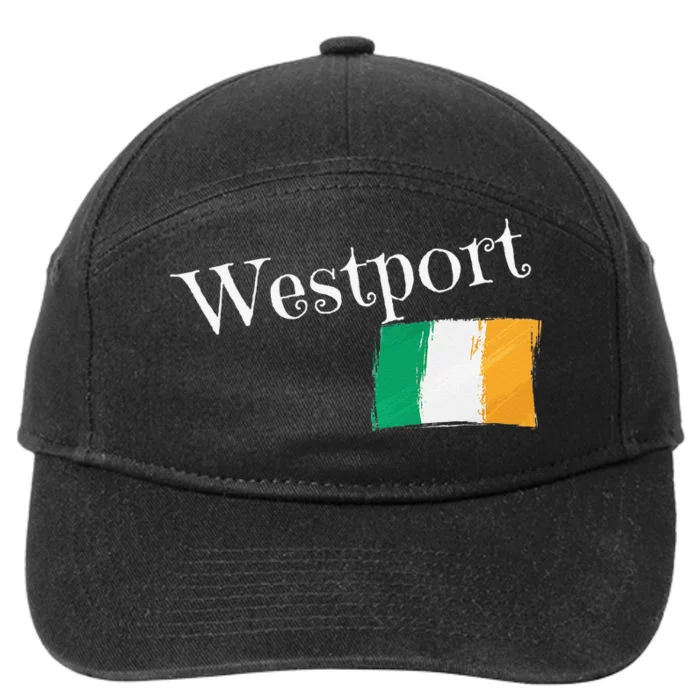 Westport Ireland Flag Irish City Saint Patrick's Day 7-Panel Snapback Hat