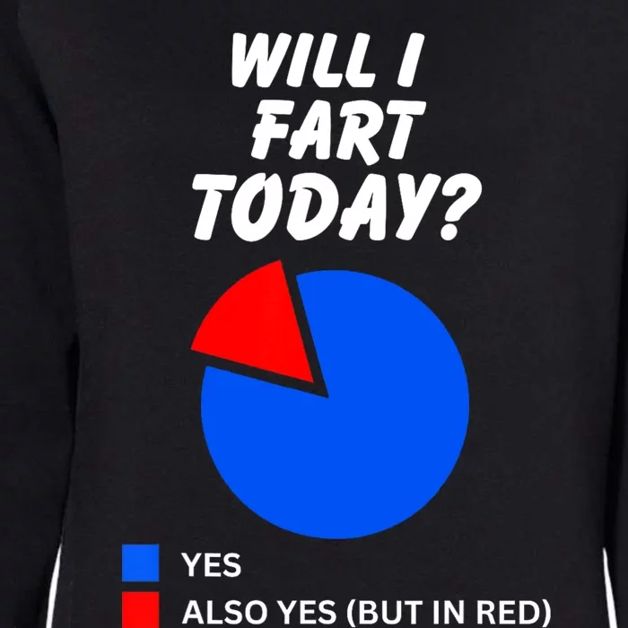 Will I Fart Today? Yes Sarcastic I Love To Farting Humor Womens California Wash Sweatshirt