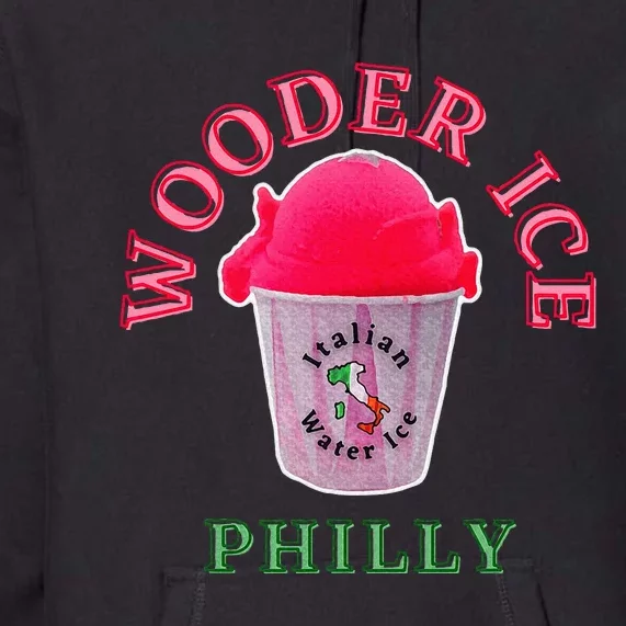 Wooder Ice Funny Philadelphia Slang Novelty Water Ice Premium Hoodie