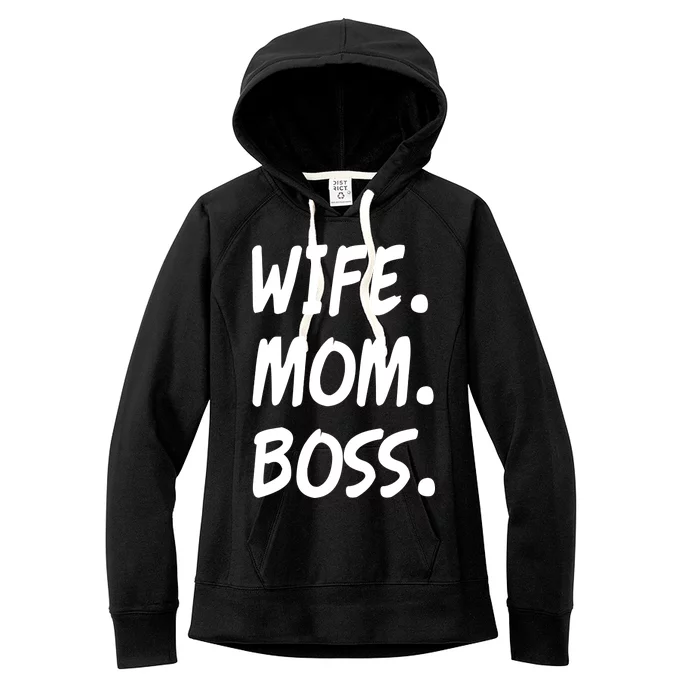 Wife Mom Boss Mommy is the Boss Women's Fleece Hoodie