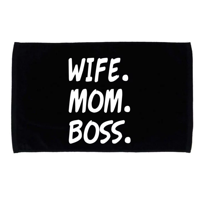 Wife Mom Boss Mommy is the Boss Microfiber Hand Towel