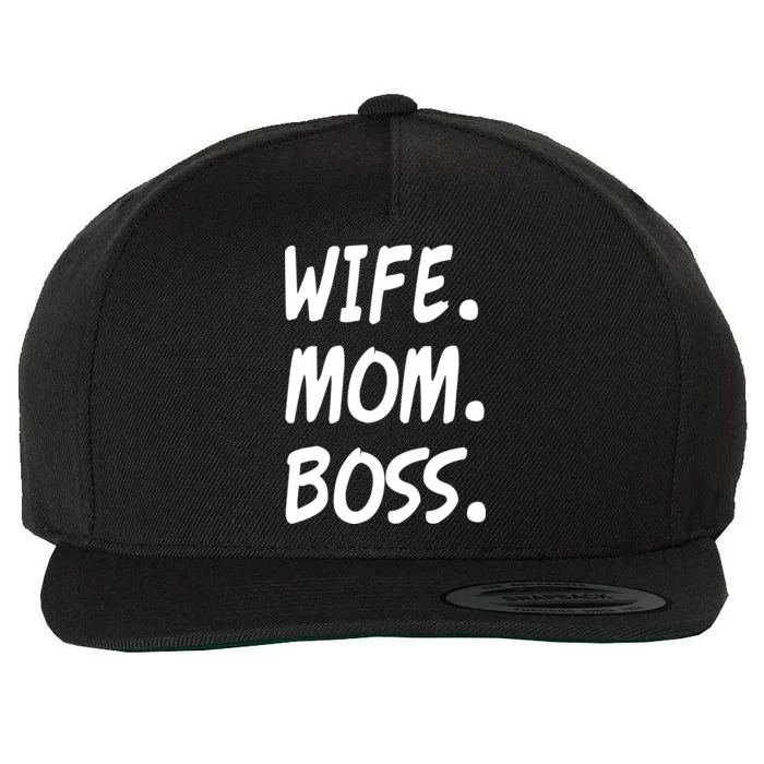 Wife Mom Boss Mommy is the Boss Wool Snapback Cap