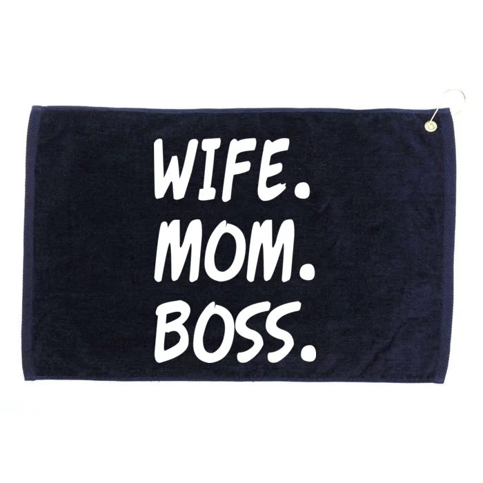 Wife Mom Boss Mommy is the Boss Grommeted Golf Towel