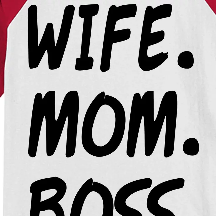 Wife Mom Boss Mommy is the Boss Kids Colorblock Raglan Jersey