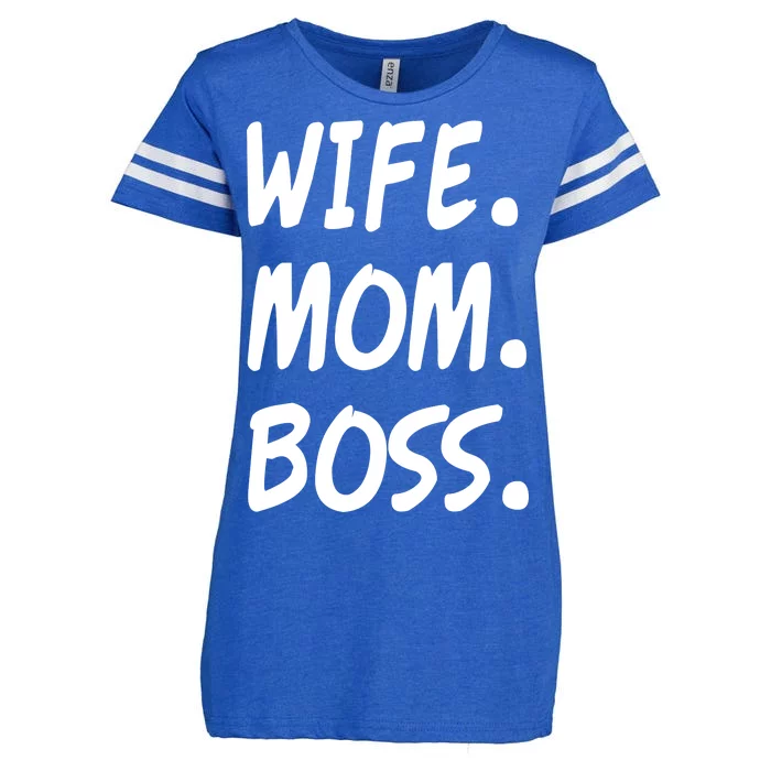 Wife Mom Boss Mommy is the Boss Enza Ladies Jersey Football T-Shirt