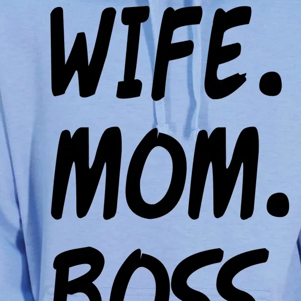 Wife Mom Boss Mommy is the Boss Unisex Surf Hoodie