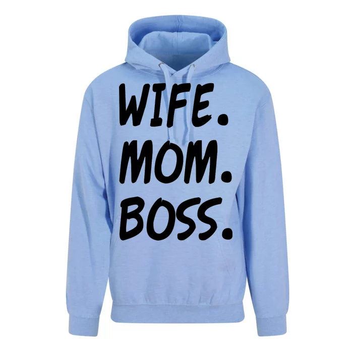 Wife Mom Boss Mommy is the Boss Unisex Surf Hoodie