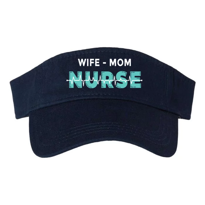 Wife Mom Nurse Pulse Valucap Bio-Washed Visor