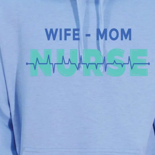 Wife Mom Nurse Pulse Unisex Surf Hoodie