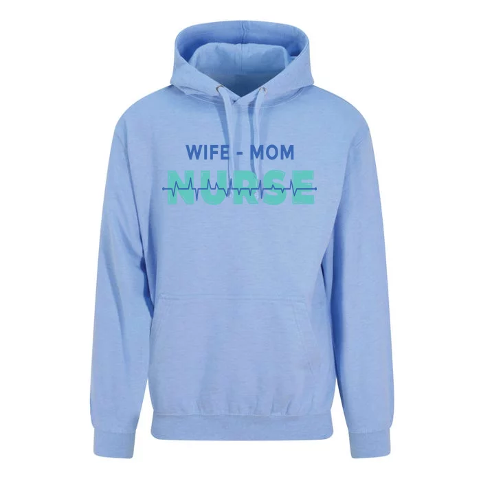 Wife Mom Nurse Pulse Unisex Surf Hoodie