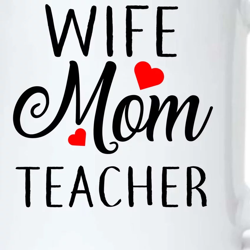 Wife Mom Teacher Black Color Changing Mug