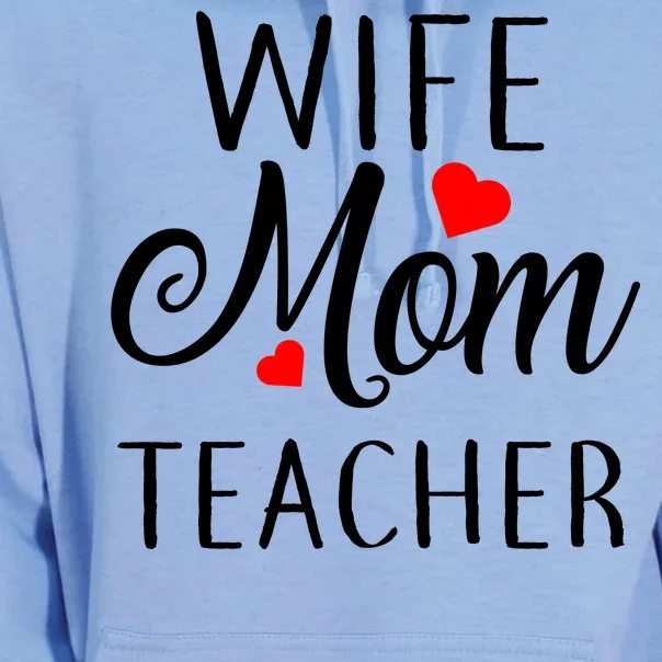 Wife Mom Teacher Unisex Surf Hoodie