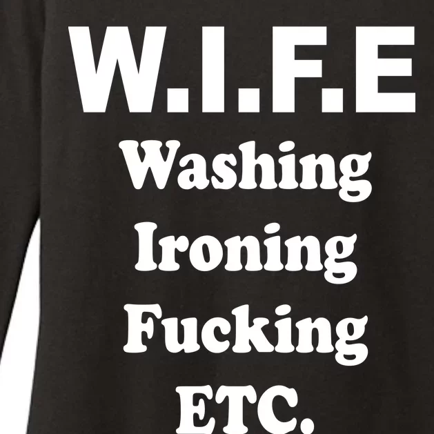 Wife Washing Ironing Fucking .ETC Womens CVC Long Sleeve Shirt