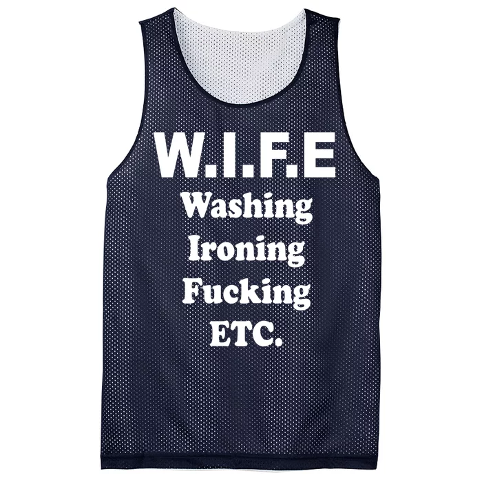 Wife Washing Ironing Fucking .ETC Mesh Reversible Basketball Jersey Tank