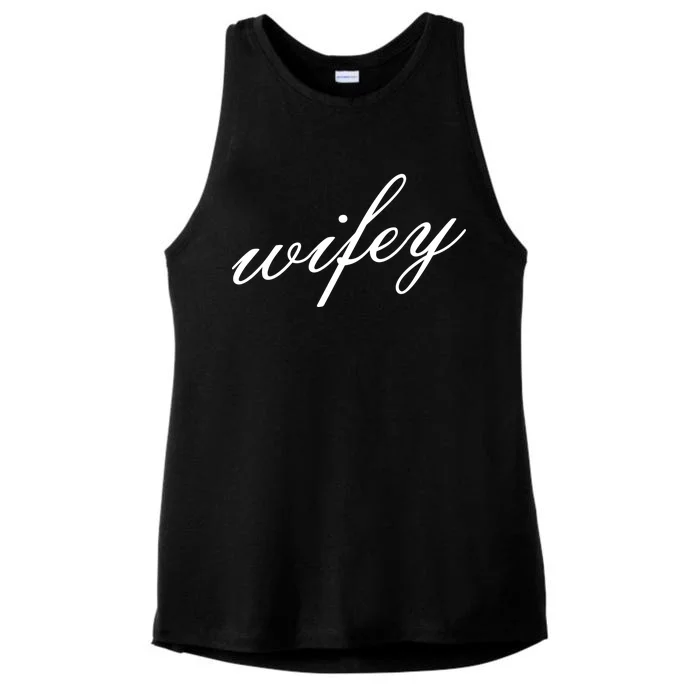 Wifey Logo Ladies Tri-Blend Wicking Tank