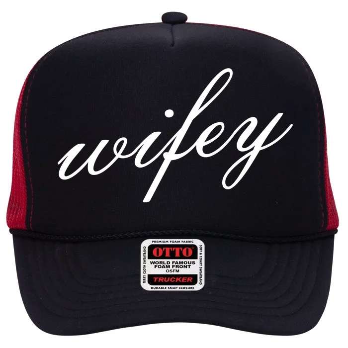 Wifey Logo High Crown Mesh Trucker Hat