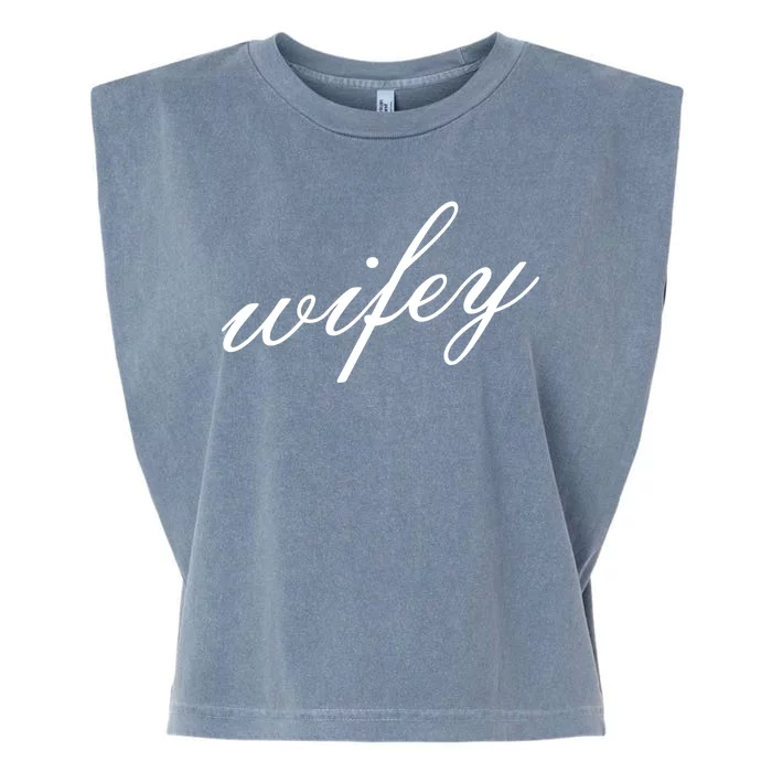 Wifey Logo Garment-Dyed Women's Muscle Tee