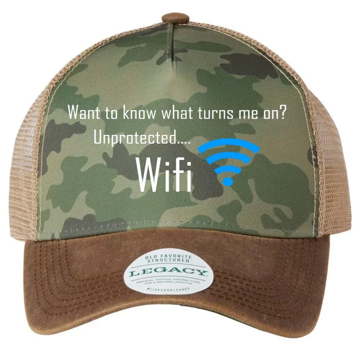 Wifi - Turns Me On Funny Legacy Tie Dye Trucker Hat