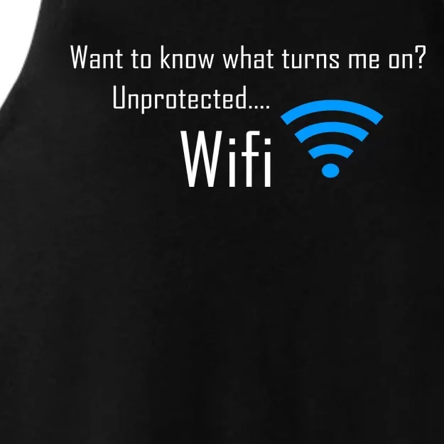 Wifi - Turns Me On Funny Ladies Tri-Blend Wicking Tank