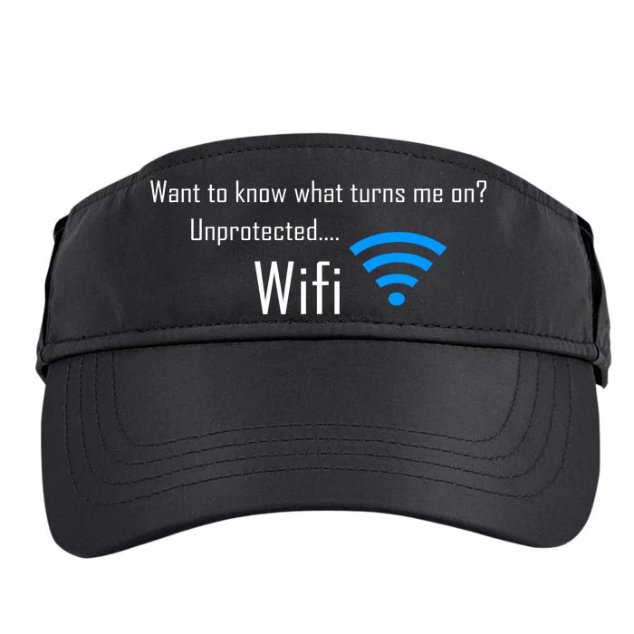 Wifi - Turns Me On Funny Adult Drive Performance Visor