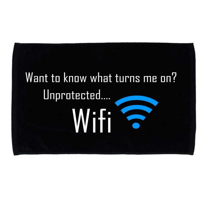 Wifi - Turns Me On Funny Microfiber Hand Towel