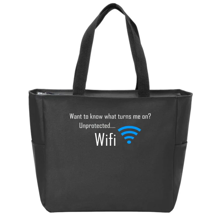 Wifi - Turns Me On Funny Zip Tote Bag