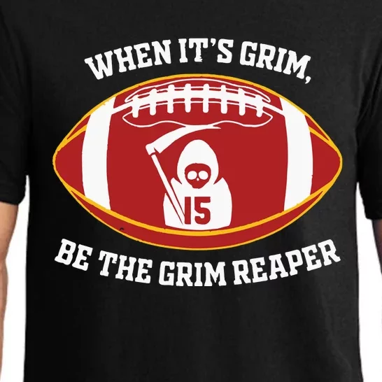 When Its Grim Be The Grim Reaper Football Adult Pajama Set