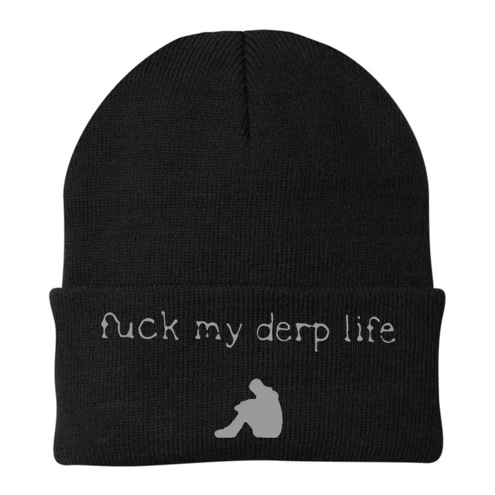 Wait Im Goated Fuck My Derp Life Knit Cap Winter Beanie