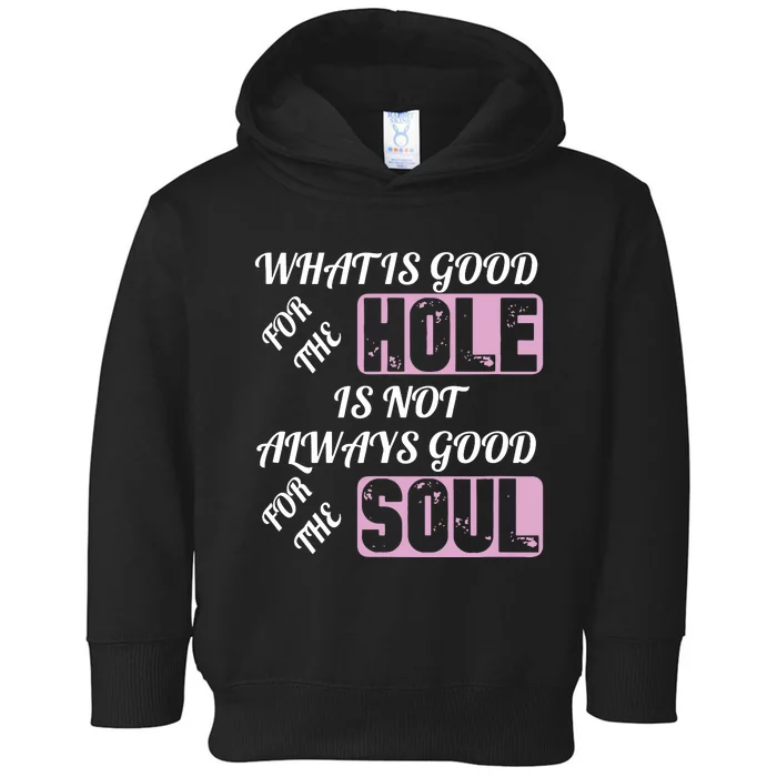 What Is Good For The Hole Is Not Always Good For The Soul Toddler Hoodie