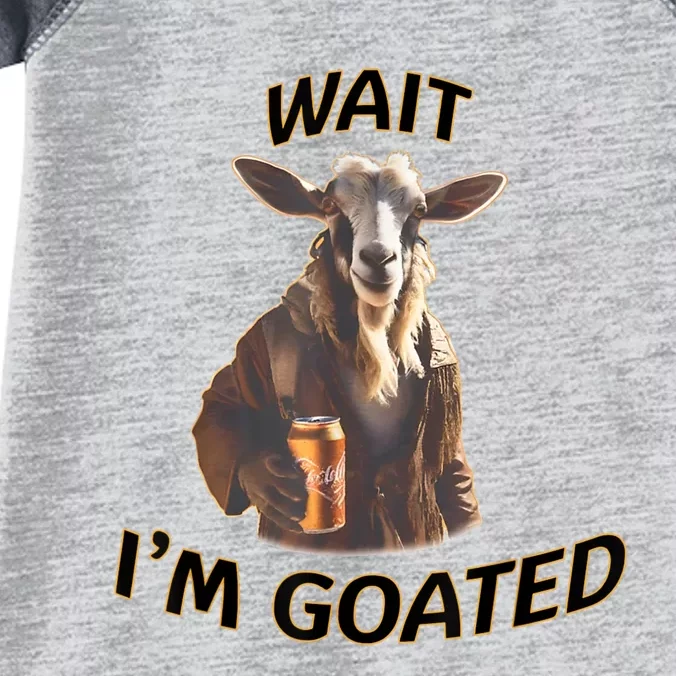 Wait I’M Goated Epic Goat Beer Funny Gift For Goated Beer Lovers Infant Baby Jersey Bodysuit