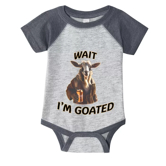 Wait I’M Goated Epic Goat Beer Funny Gift For Goated Beer Lovers Infant Baby Jersey Bodysuit