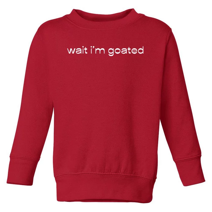 Wait IM Goated Funny Meme Toddler Sweatshirt