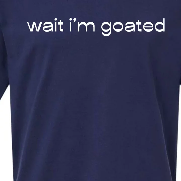 Wait IM Goated Funny Meme Sueded Cloud Jersey T-Shirt